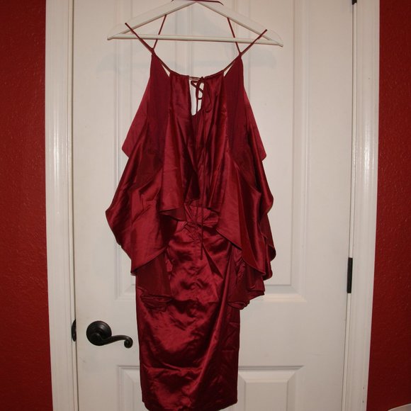 LULU'S Thrill of the Night Satin Mini Dress S NEW - Picture 6 of 12